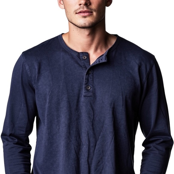 Men's Navy Long Sleeve Aether Shirt - Picture 2 of 6